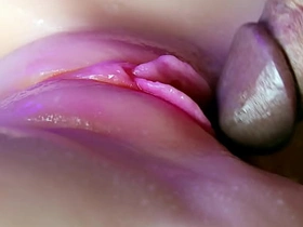 Racy pussy close-up absorbs a ration of sperm from a big weasel words and slurps! asian gone elated sex videos