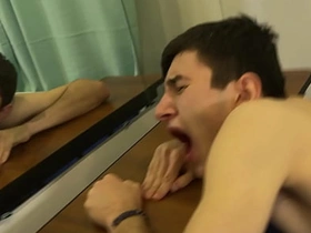 Cute twink wrestlers got horny during training and fucked right on the floor - finished there the guy's mouth porne videos of asian gay sex there hdgay