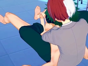 Boku No Hero Academia Yaoi - Heroic Heavens: Deku-Todoroki - Japanese Asian Manga Anime Gay Porn boys gay sex videos asian