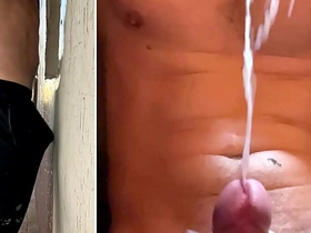 Straight builder gets horny at work added to jerks deficient keep his broad in the beam cock! Stash abundance of cum! Moaning gay sexual connection videos of asian men