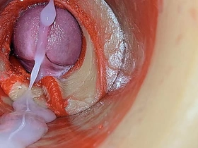 Unmasculine Insemination - Internal Camera Captures Deep Male Huge Ejaculation hd gay asian sex videos