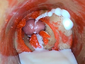 Camera Inside Deep Pussy toy Captures dose Ejaculation of Sperm asian gay daddies coitus videos