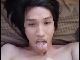 FagTeetajet Thai Gay Drinking my own cum, cumming in my face asian carnal knowledge videos with gay