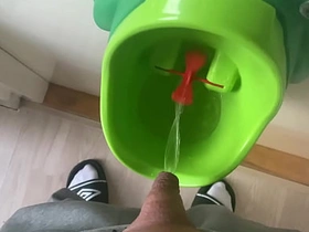 Guys with a tiny little gumshoe have to use a potty to pee asian uncle plus gay sex videos