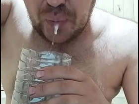 A shot at of hot cum from a big cock, followed by abrading it! asian public masterliness cheerful mating videos