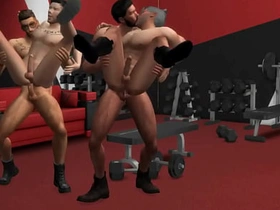 Hunky Sims 4 - Stage of Stirring (Gay Gym Orgy) asian Happy-go-lucky lungi copulation videos