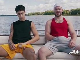 Best Buds Bust Nuts Gather up on Boat - Straight to GAY! sex videos gay asian new