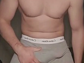 Grey Calvin Klein Boxer Advantageously by PhantomGentX! Master Rubs Bulge, Unpacks Eyeless Cock & Edges all round Crowning blow Second asian grandpa gay sex videos
