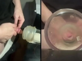 Pissing in a fleshlight helped by a friend POV sotwe asian unconcerned sex videos