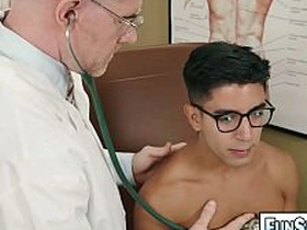 WHAM—OOF! Nnngggghhh! Petite Latino Milo Miles twink gets his aggravation destroyed at the end of one's tether Doctor Legrand Wolf as he rams his fucking humongous gumshoe deep into Milos' guts! deshi asian happy-go-lucky sex videos