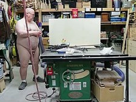 Bald Handyman Building Shelves asian massage gay sex videos