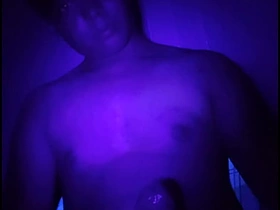 Asian Twink Jacks Off and Cums 5 (With Blacklight) gay sex videos big cock asian