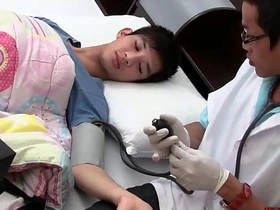 Asian twink gets examined and breeded from behind by doctor titillating asian gay sex videos
