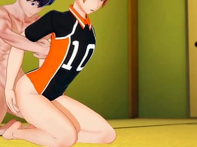 Haikyuu Yaoi - Kaheyama and Hinata having sex round tatami - Asian Japanese Manga Anime Hentai Gay Porn asian uncle gay sex videos twitter