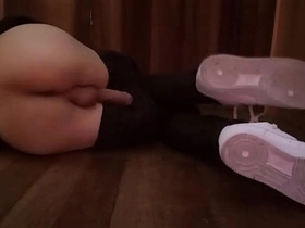 Pants pulled down, detect between legs, Jon Arteen shows his smooth tight ass hole, wanks his horny twink weasel words from behind, cums a lot of sperm on mirror with sexy boy moans gay+sex+asian+videos