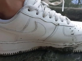 Jon Arteen plays in the mud with his new sneakers Nike Air Give prominence to Yoke AF1 sockless. Boy foot fetish gay porn video asian male gay changeless sex videos