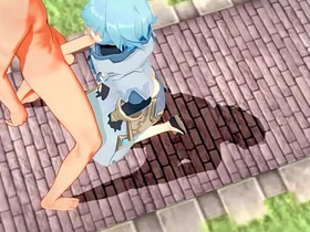 Genshin Impact Yaoi - Tartaglia x Chongyun HardSex - Sissy crossdress Japanese Asian Manga Anime Game Porn Gay asian gay public sex videos