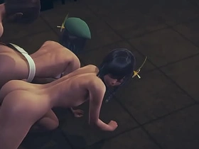 Genshin Impact Yaoi - 2 Venti Dildo and threesome - Sissy crossdress Japanese Asian Manga Anime Recreation Porn jubilant gay sex hot asian videos