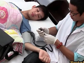 Examined Asia twink shoots cum while barebacked by medic asian bonghunk joyous sex videos