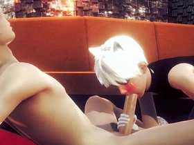 Yaoi Femboy - Alan Handjob and blowjob - Cissy Ambuscade Crossdresser Anime Manga Japanese Asian Game Porn Gay asian gay sex videos hunk